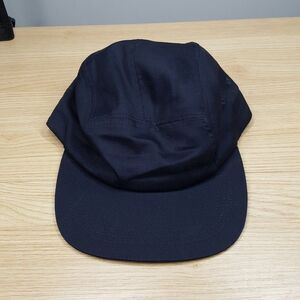 SUN + STONE Mens Hat Solid Navy Blue 5 Panel One Size